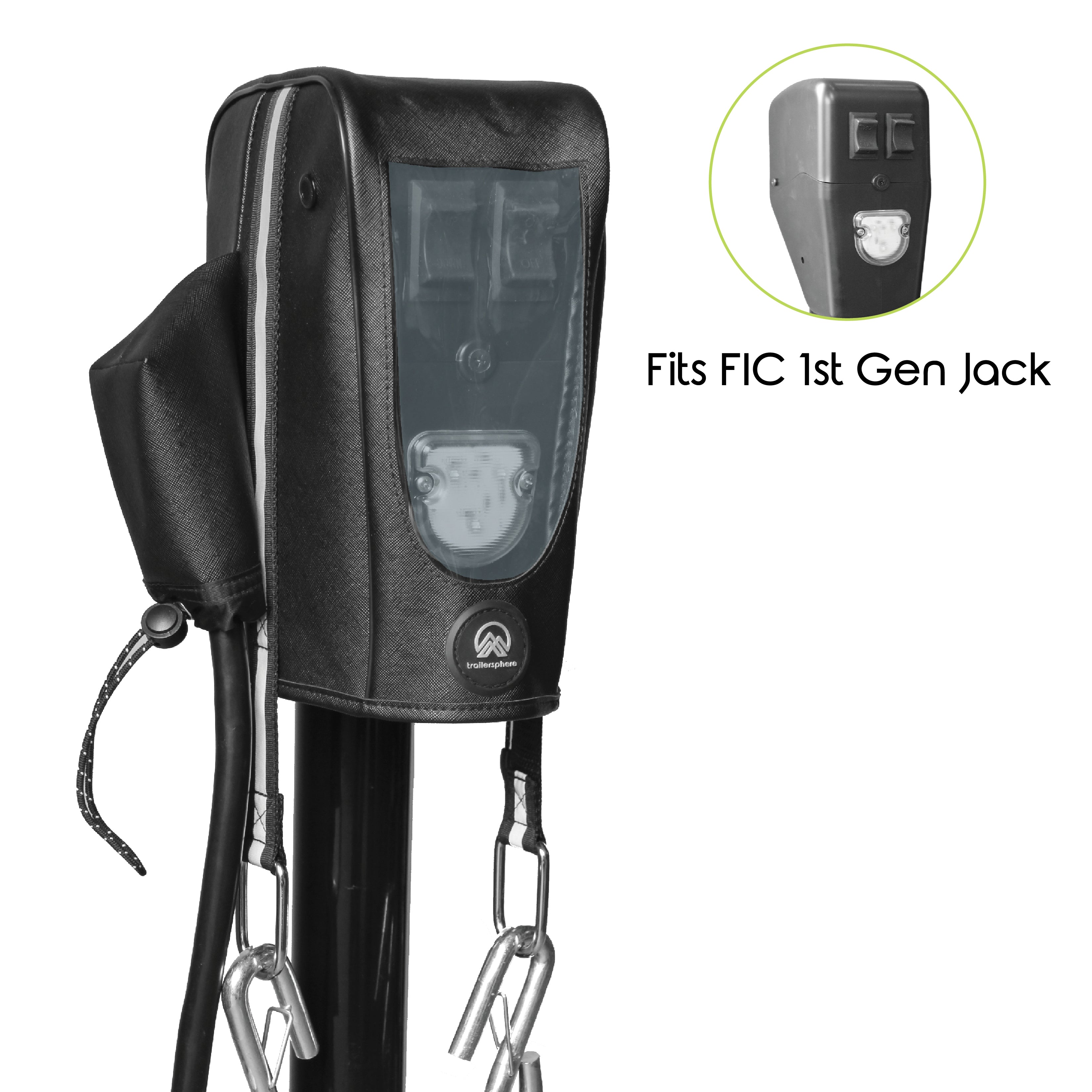 Bastion Distribution RV Electric Tongue Jack Cover - Universal Rain Proof Protector